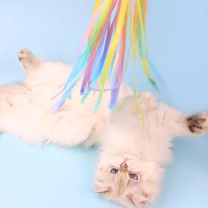 Tease Cat Stick Toys Bell Feather - MEWCATS