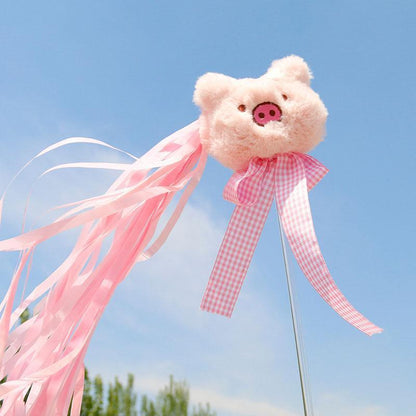 Teaser Cat Stick Toys Long Pole Bear Ribbon Tassel Bell