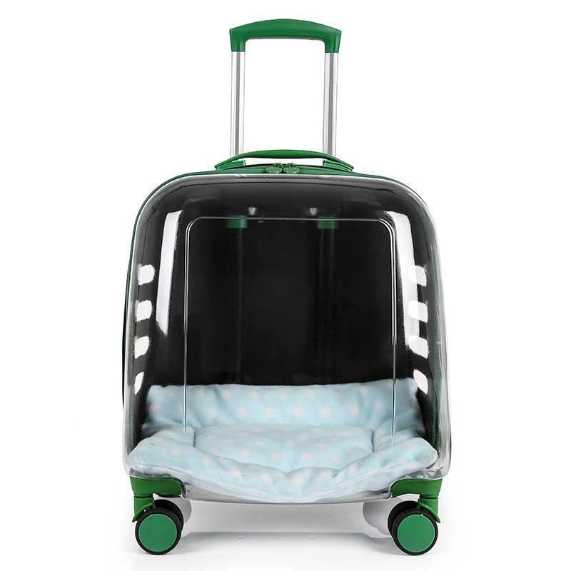 Transparent Cat Trolley Case Carrier With Wheels