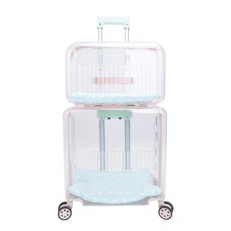 Transparent Cat Trolley Case Carrier With Wheels