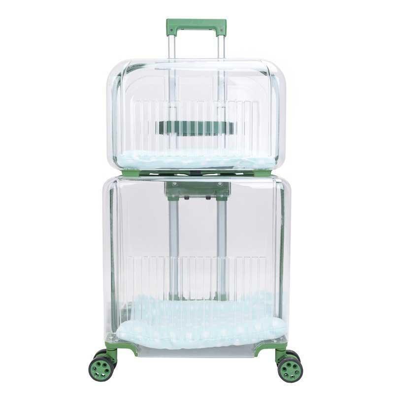 Transparent Cat Trolley Case Carrier With Wheels