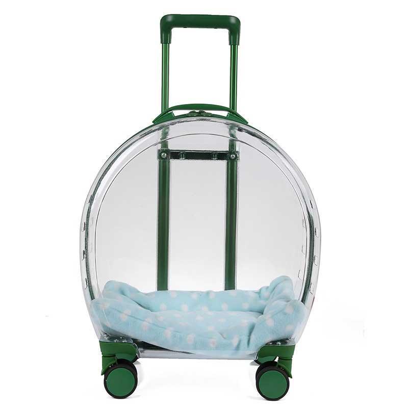 Transparent Cat Trolley Case Carrier With Wheels