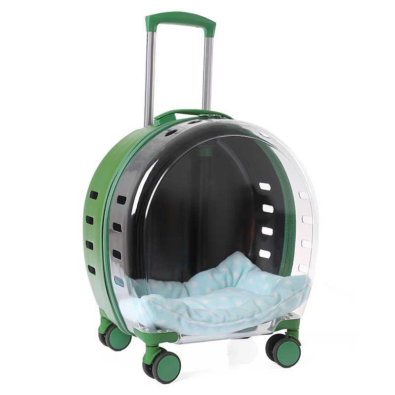Transparent Cat Trolley Case Carrier With Wheels
