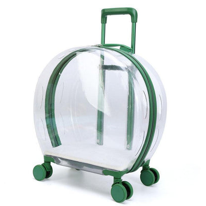 Transparent Cat Trolley With Wheels Rolling Carrier - MEWCATS