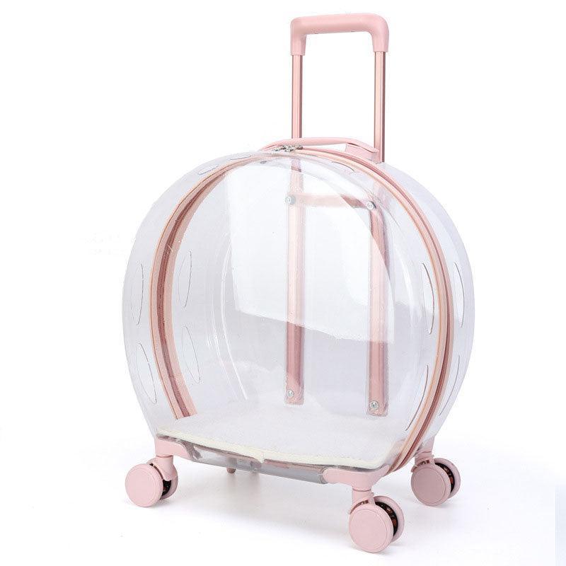 Transparent Cat Trolley With Wheels Rolling Carrier - MEWCATS