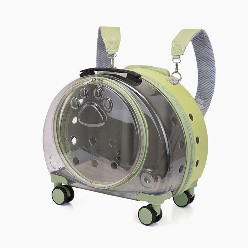 Transparent Cat Trolley With Wheels Rolling Carrier - MEWCATS