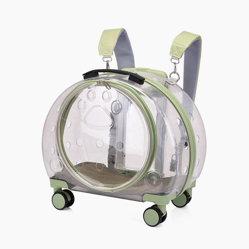 Transparent Cat Trolley With Wheels Rolling Carrier - MEWCATS