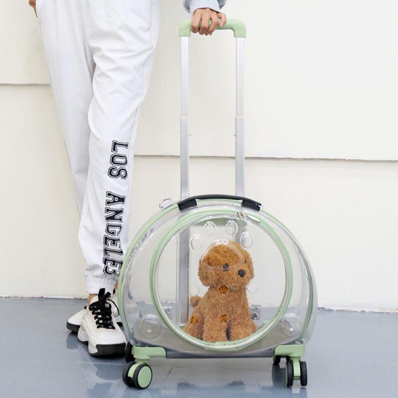 Transparent Cat Trolley With Wheels Rolling Carrier - MEWCATS