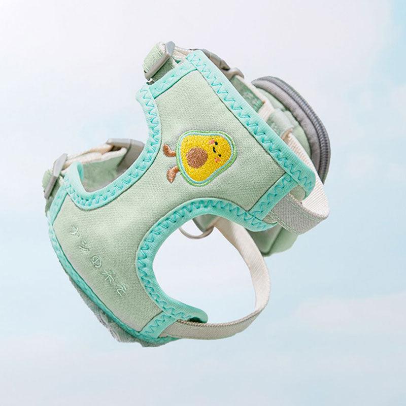 Cat Leash Set Harness Green  Breathable Travel Supplies
