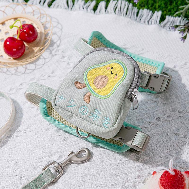 Cat Leash Set Harness Green Breathable Travel Supplies Bag Cat Lead