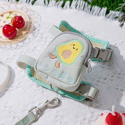 Cat Leash Set Harness Green Breathable Travel Supplies Bag Cat Lead