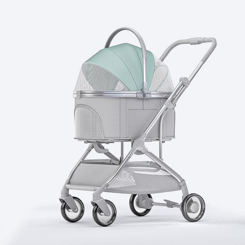 Travel Detachable Cat Stroller Pet Carrier With Wheels