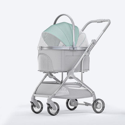Travel Detachable Cat Stroller Pet Carrier With Wheels