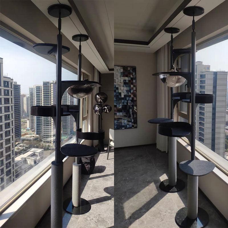 Twin Towers Floor to Ceiling Cat Climbing Tree - MEWCATS