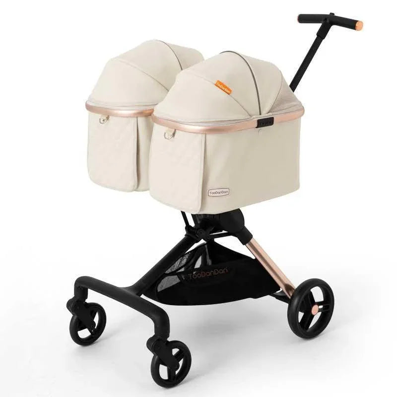 stokke twin pram Twin Two-Seater Pet Stroller Cat Wheel Pram – MEWCATS