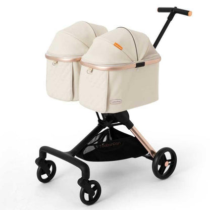 Twin Two-Seater Pet Stroller Cat Wheel Pram - MEWCATS