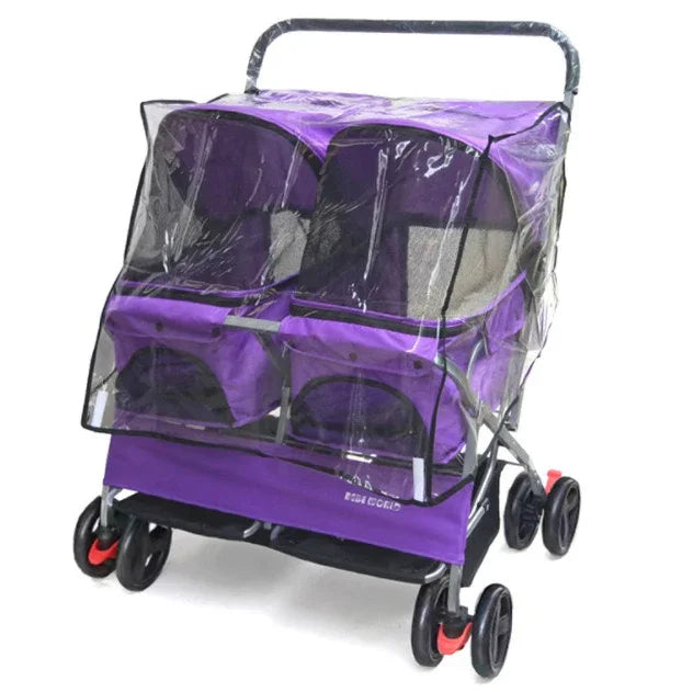 Two Seater Cat Stroller Cat Carrier on Wheels - MEWCATS