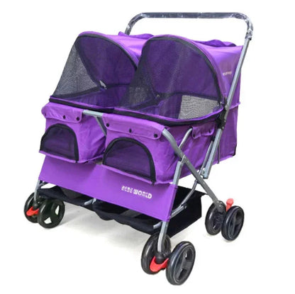 Two Seater Cat Stroller Cat Carrier on Wheels - MEWCATS