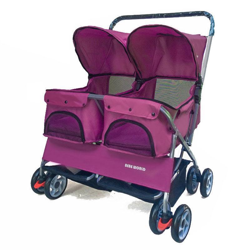 Two Seater Cat Stroller Pet Carrier on Wheels