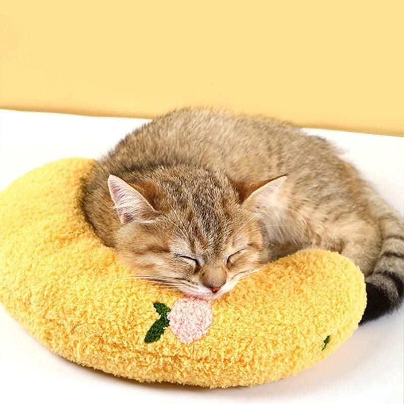 U-Shaped Little Pillow for Cats 4 Color Fluffy Neck Pillow