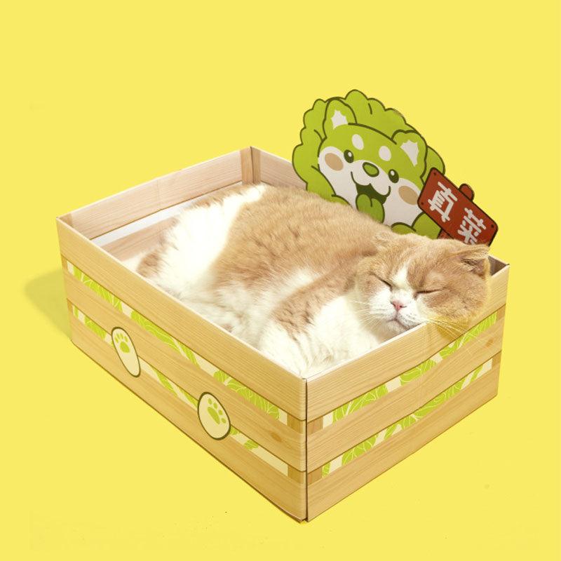 Vegetable Dog Cat Scratching Board Bed
