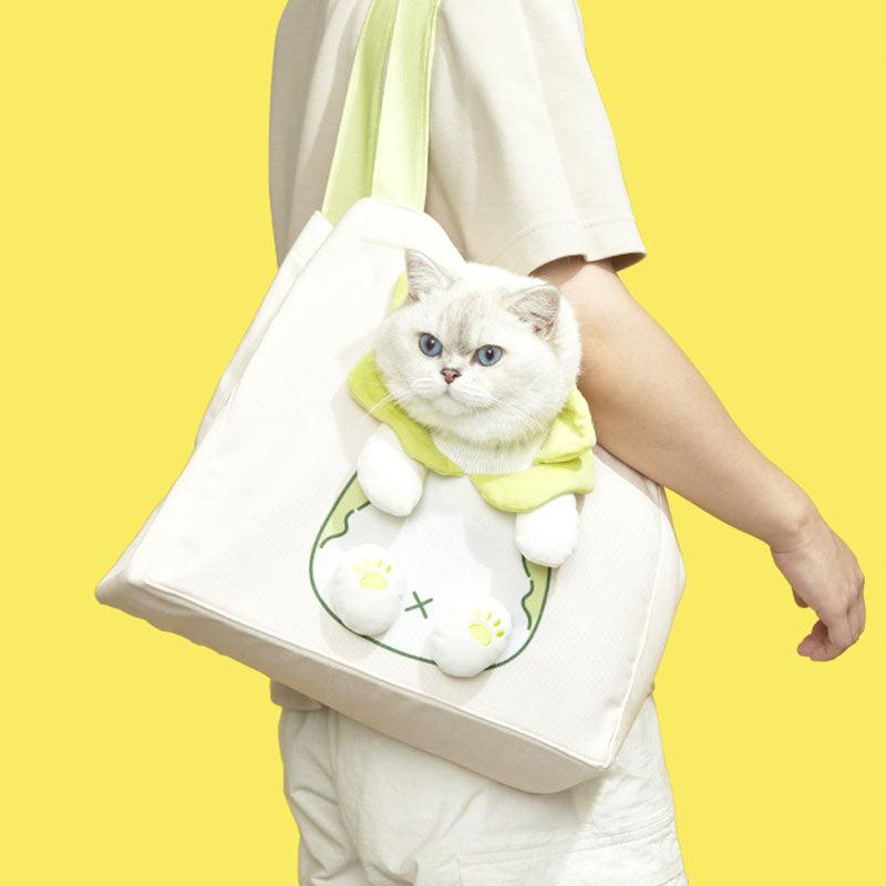 Vegetable Dog Cat Shoulder Bag Exposed Head Tote