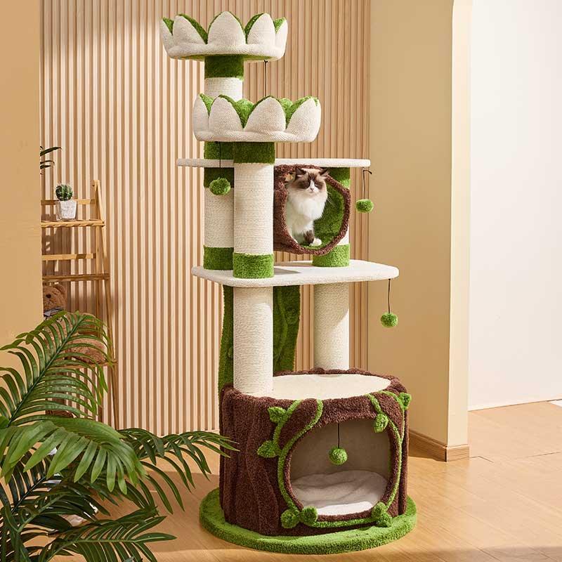 Verdant Wilderness Climbing Cat Tree Tower - MEWCATS