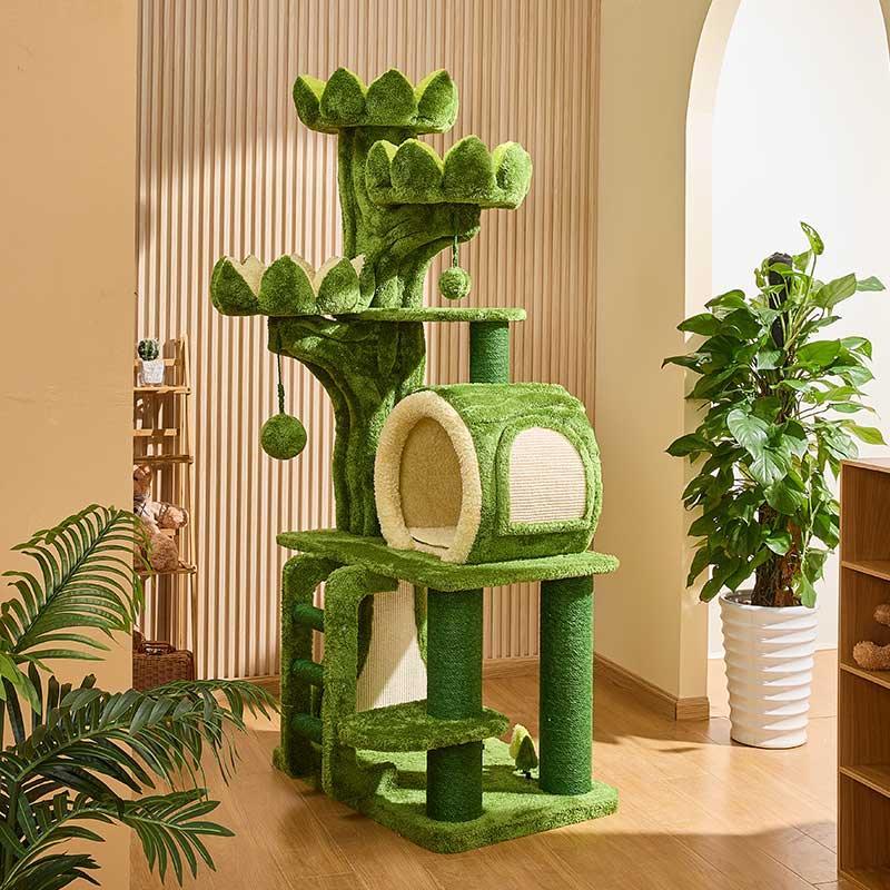 Verdant Wilderness Climbing Cat Tree Tower - MEWCATS