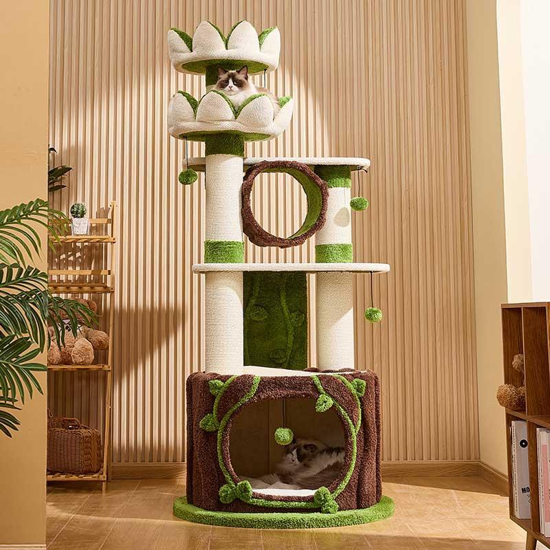 Verdant Wilderness Climbing Cat Tree Tower - MEWCATS