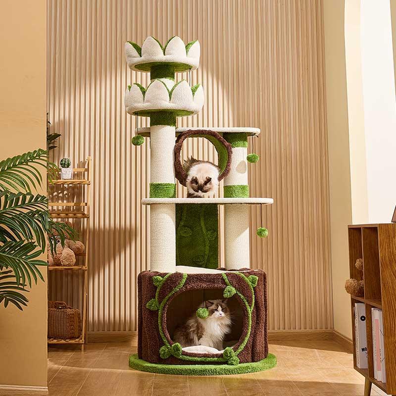 Verdant Wilderness Climbing Cat Tree Tower - MEWCATS