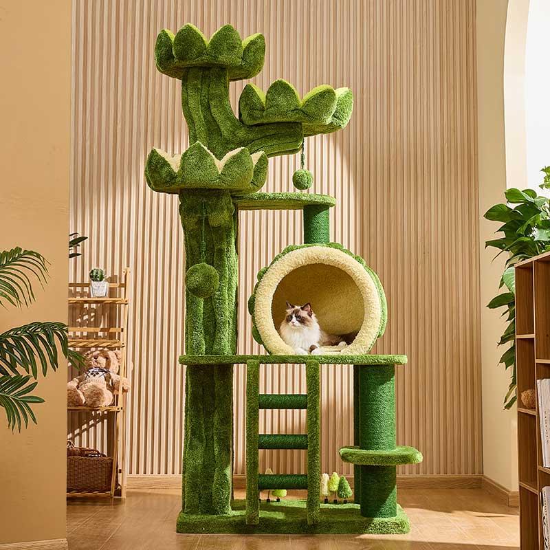 Verdant Wilderness Climbing Cat Tree Tower - MEWCATS