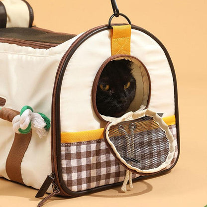 Vibrant Canvas Cat Carrier Tote Bag