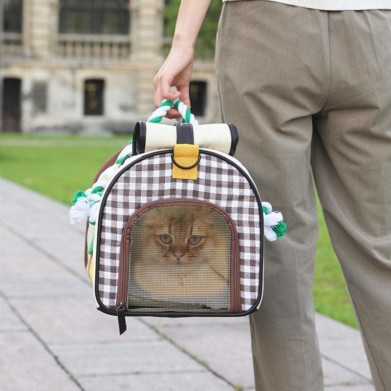 Vibrant Canvas Cat Carrier Tote Bag MEWCATS
