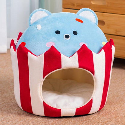 Warm Cake Bear Cat Bed 3 Style Nest House