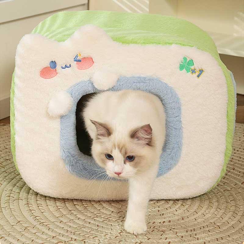 Warm Cat Litter 2 Color Cat Bed Get Free Mat - MEWCATS