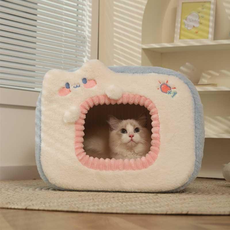 Warm Cat Litter 2 Color Cat Bed Get Free Mat - MEWCATS