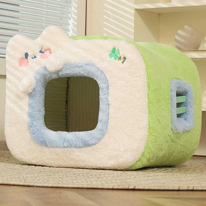 Warm Cat Litter 2 Color Cat Bed Get Free Mat - MEWCATS