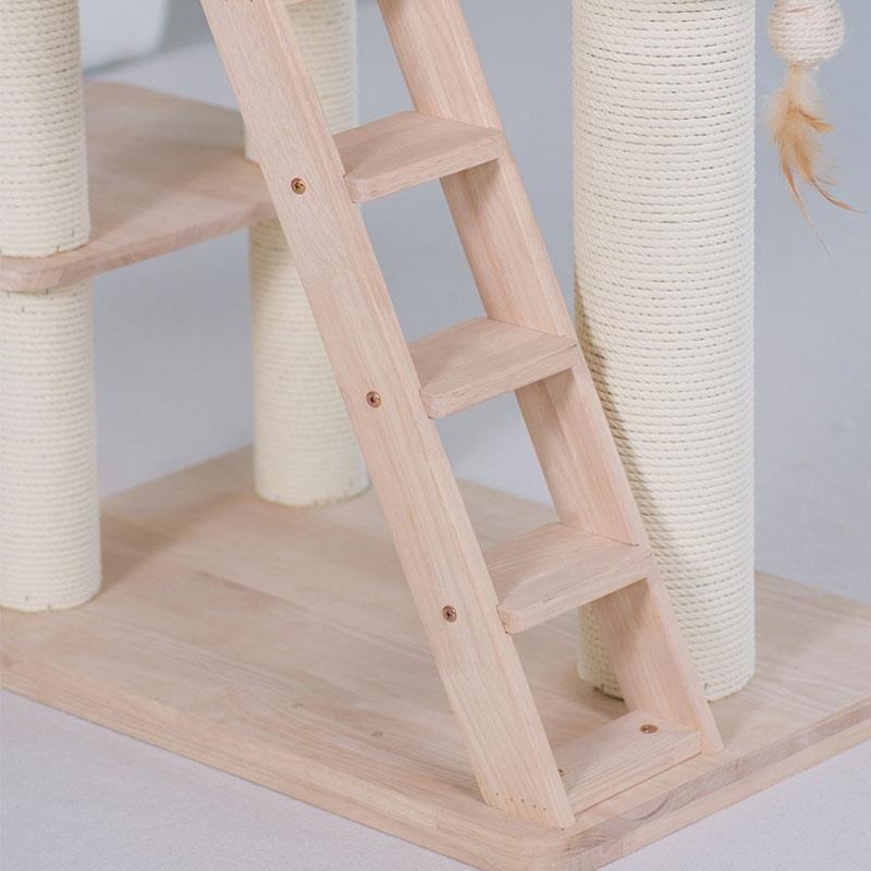Wood Cat Climbing Frame Scratching Tree - MEWCATS