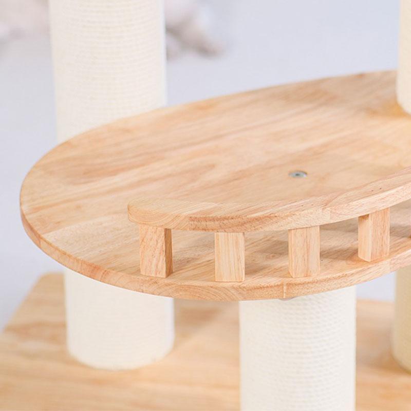 Wood Cat Climbing Frame Scratching Tree - MEWCATS