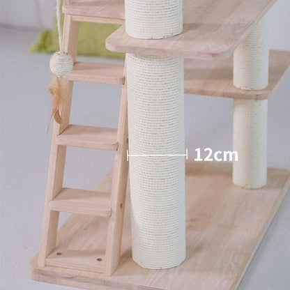 Wood Cat Climbing Frame Scratching Tree - MEWCATS