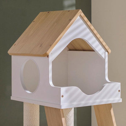 Wooden House Cat Climbing Frame Tower Tree