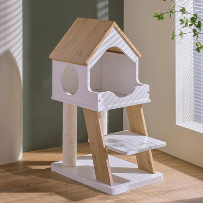 Wooden House Cat Climbing Frame Tower Tree