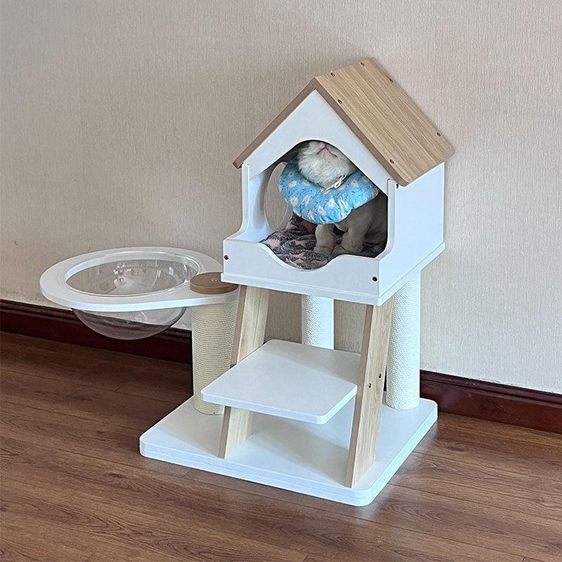 Wooden House Cat Climbing Frame Tower Tree