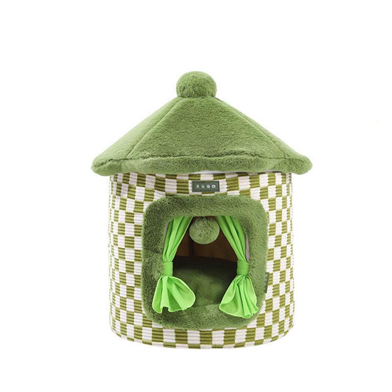 Yurt Cat Bed Warm 2 Color Fully Enclosed House