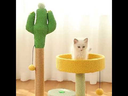 Cute Cactus Pine Cat Climbing Frame 3 Style Sisal Cat Tree Tower
