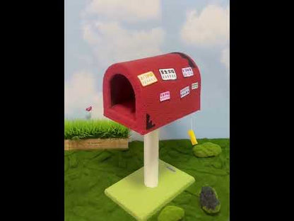 Cute Postbox Cat Climbing Frame Bed All In One Cat Tree